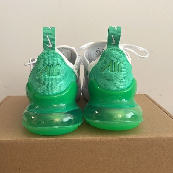 Nike Air Max 270 White/Green Shock Women Size 7(AH6789-117) - Picture 9 of 11